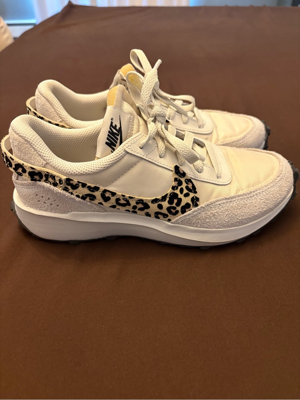 Nike Waffle Debut Women’s Cream/ Leopard Sneakers sz 6